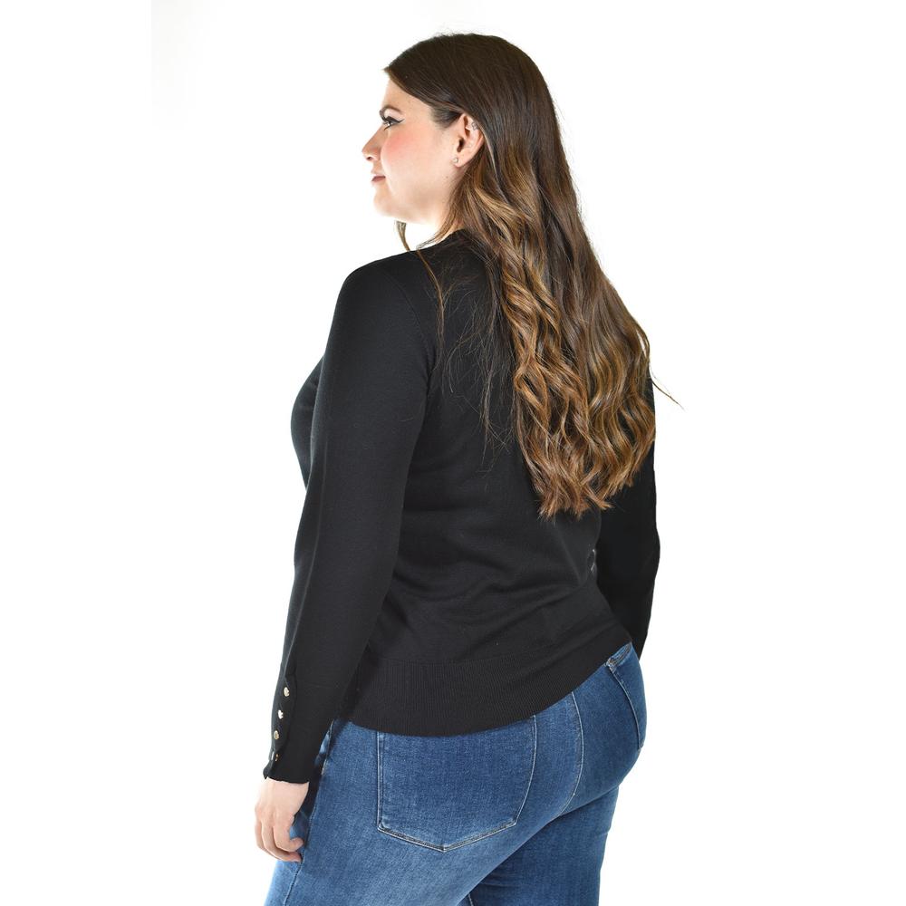Foto 4 pulgar | Suéter Roman Fashion Tallas Extras Negro