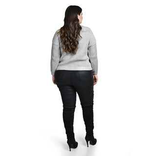 Foto 3 | Sueter Efecto Metalico Roman Fashion /tallas Extras, 4007 (plateado) Plateado