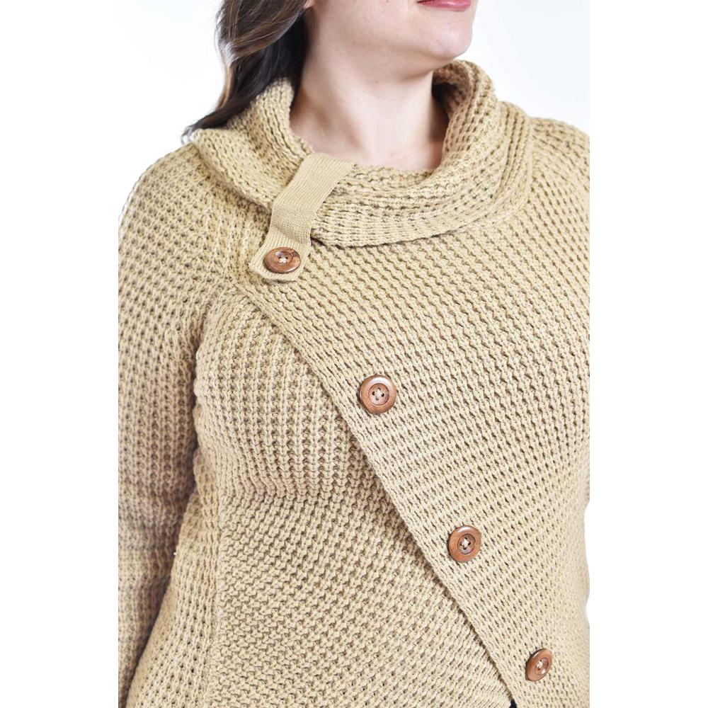 Foto 5 pulgar | Sueter Envolvente Roman Fashion / Tallas Extras, 100 (cafe) Cafe