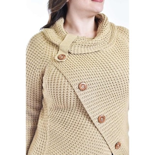 Foto 4 | Sueter Envolvente Roman Fashion / Tallas Extras, 100 (cafe) Cafe