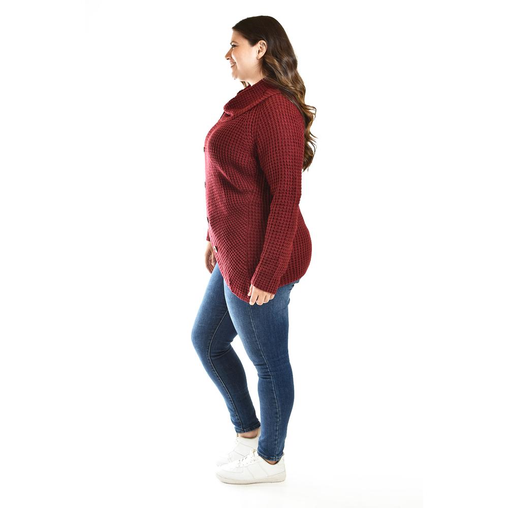 Foto 2 | Sueter Envolvente Roman Fashion / Tallas Extras, 100 (vino) Vino
