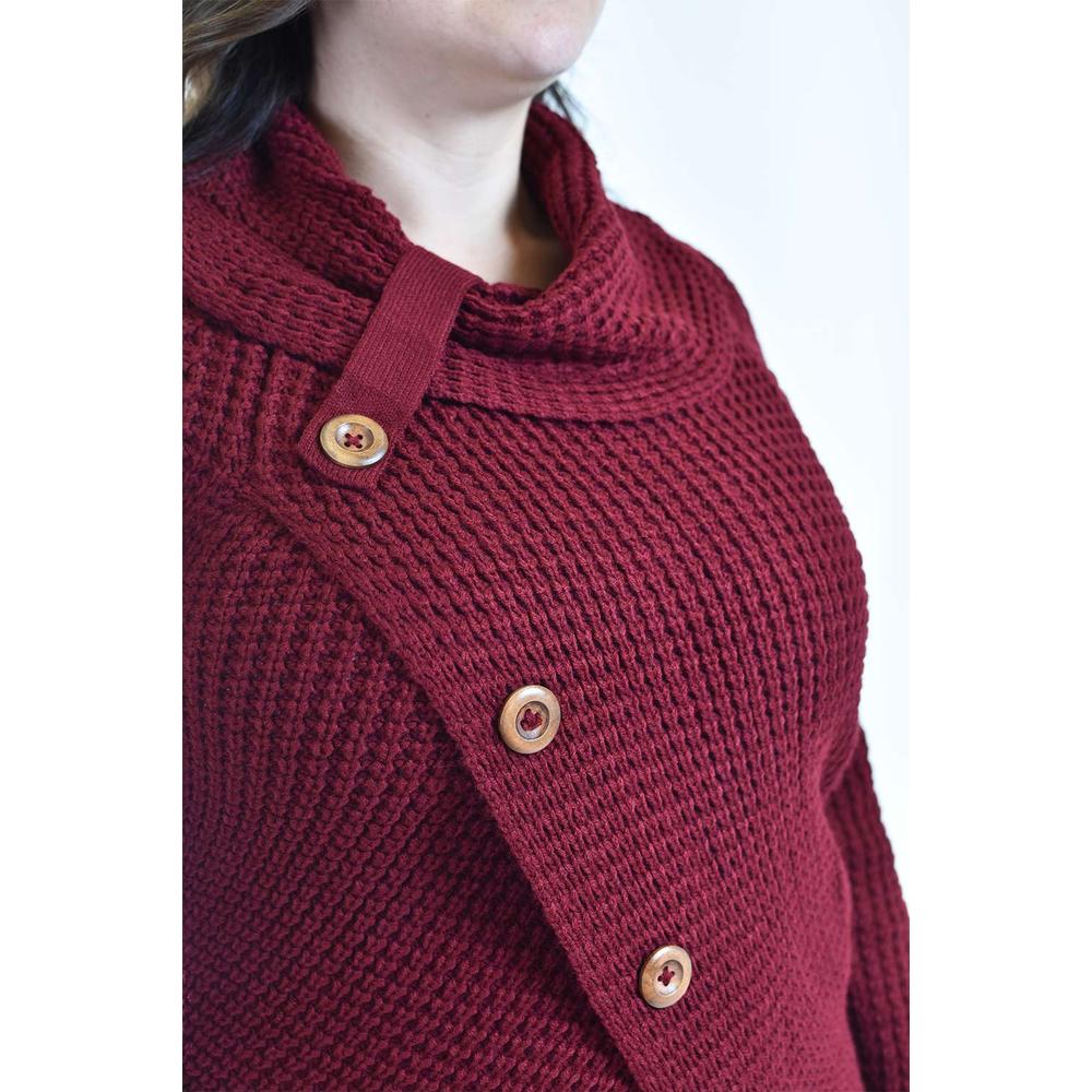 Foto 4 | Sueter Envolvente Roman Fashion / Tallas Extras, 100 (vino) Vino