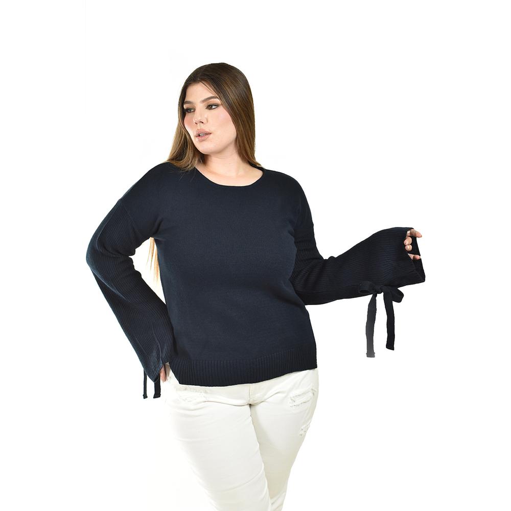 Foto 1 | Suéter con Lazos Roman Fashion Azul Marino para Mujer