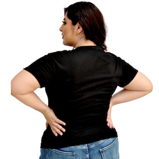 Foto 2 | Playera Roman Fashion Talla Extra Pl9001-5 color Negro