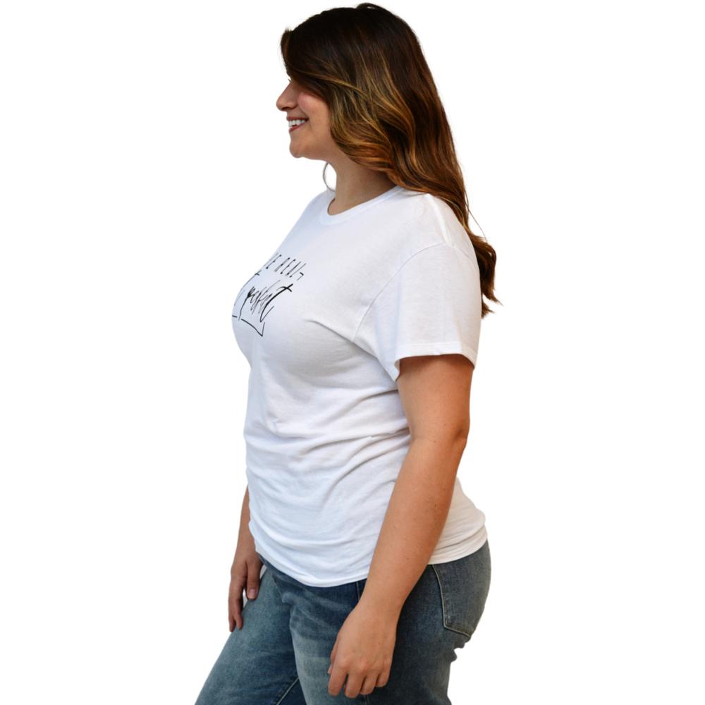 Foto 3 pulgar | Playera para Dama Roman Fashion Talla Extra 9001-44 color Blanco