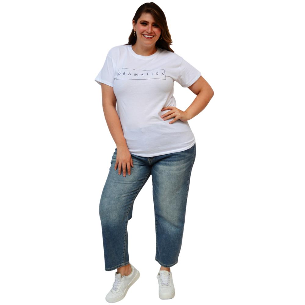 Foto 6 pulgar | Playera para Dama Roman Fashion Talla Extra 9001-44 color Blanco