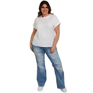 Foto 5 | Blusa Casual Balam/tallas Extras, 0011 (blanco) Color Blanco