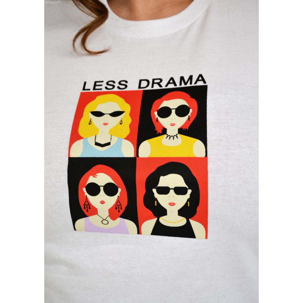 Foto 4 pulgar | Playera Roman Fashion /tallas Extras, 9001-47 Less Drama (blanco) Blanco