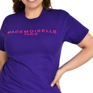 Foto 4 | Playera Roman Fashion 9001-20 Mademoiselle color Púrpura Tallas Extras
