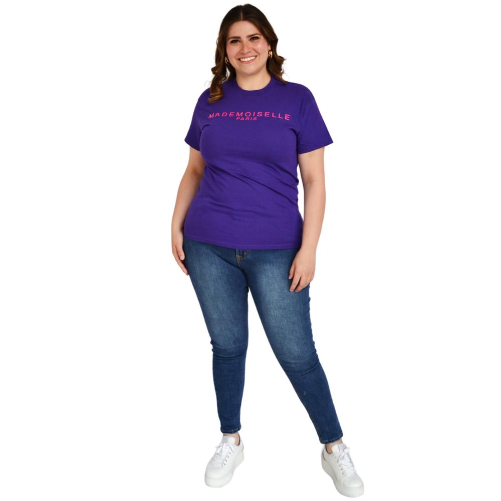 Foto 5 | Playera Roman Fashion 9001-20 Mademoiselle color Púrpura Tallas Extras