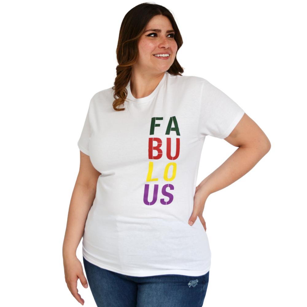 Foto 3 pulgar | Playera Roman Fashion 9001-49 Fabulous color Blanco Tallas Extras