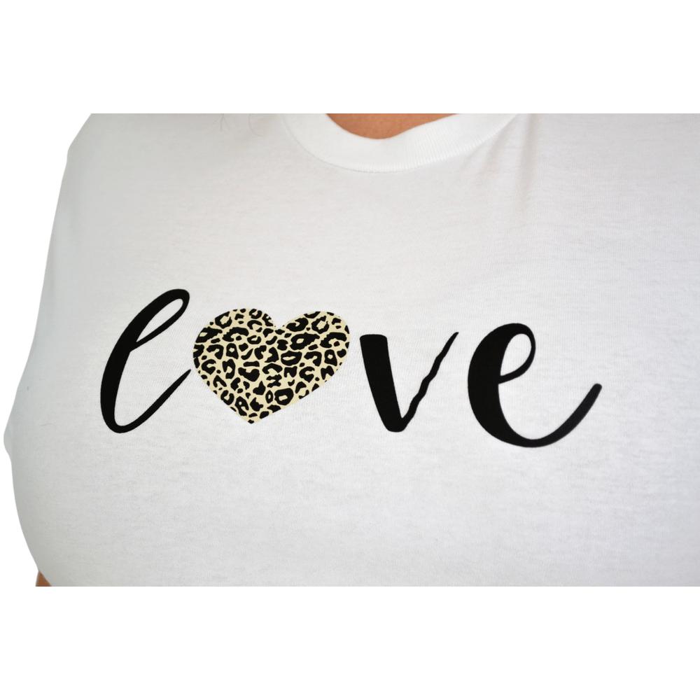 Foto 3 | Playera Roman Fashion 9001-50 Love color Blanco Tallas Extras