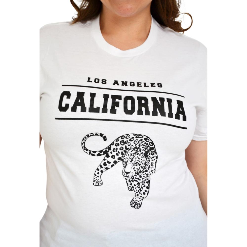 Foto 3 pulgar | Playera Roman Fashion 9001-45 California color Blanco Tallas Extras