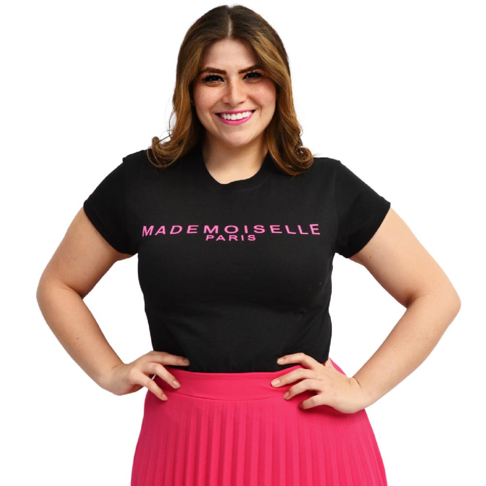 Playera Roman Fashion color Negro para Mujer