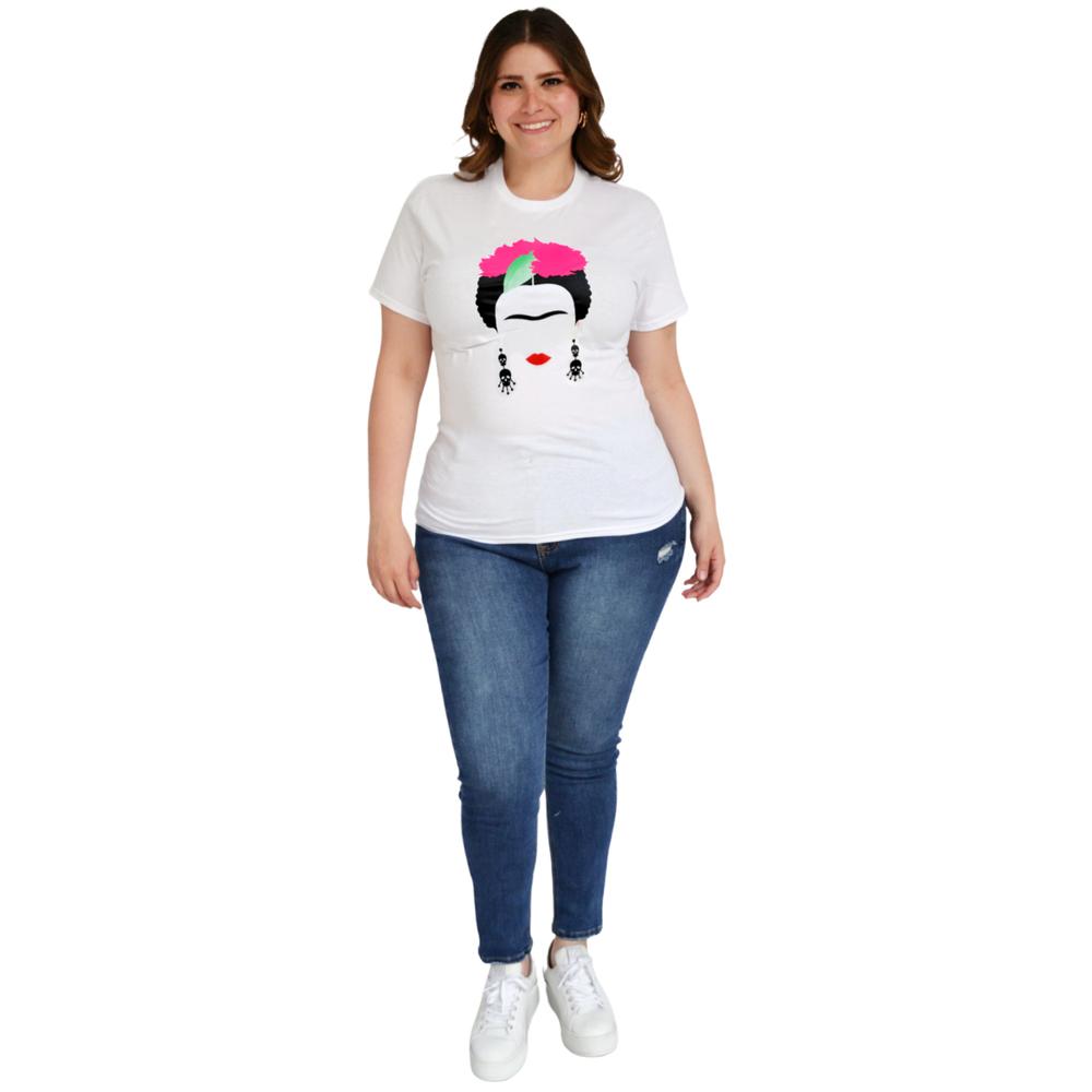 Foto 3 pulgar | Playera Roman Fashion color Blanco para Mujer