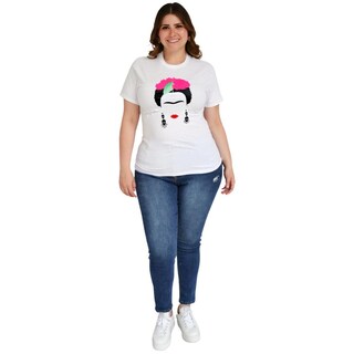 Foto 2 | Playera Roman Fashion color Blanco para Mujer