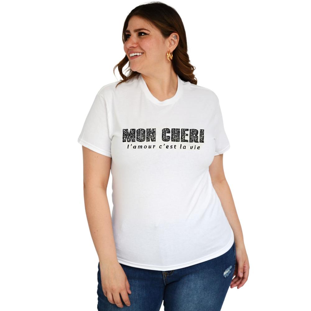 Foto 3 pulgar | Playera Roman Fashion Manga Corta color Blanco para Mujer