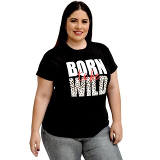 Foto 1 | Playera Roman Fashion 9001-9 Be Wild color Negro Tallas Extras