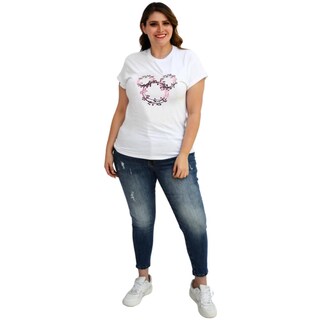 Foto 4 | Playera Roman Fashion/tallas Extras 9001-36 Mky (blanco) Blanco