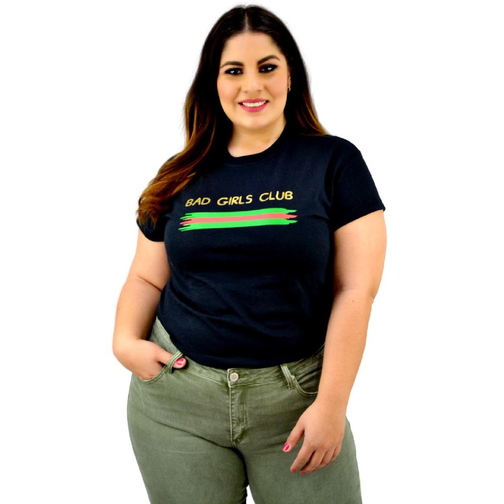 Foto 2 pulgar | Playera Roman Fashion/tallas Extras 9001-3 Bad Girls Club (negro) Negro