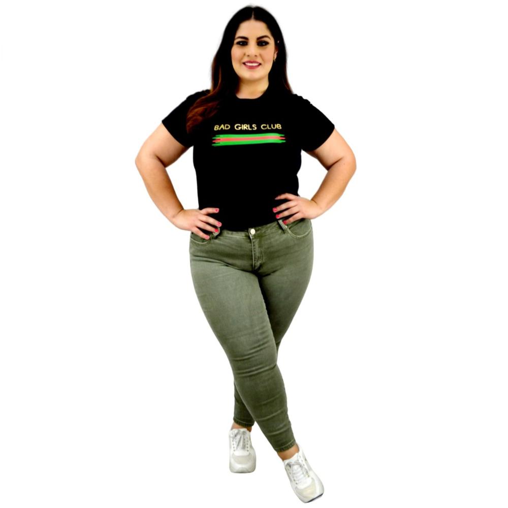 Foto 4 pulgar | Playera Roman Fashion/tallas Extras 9001-3 Bad Girls Club (negro) Negro