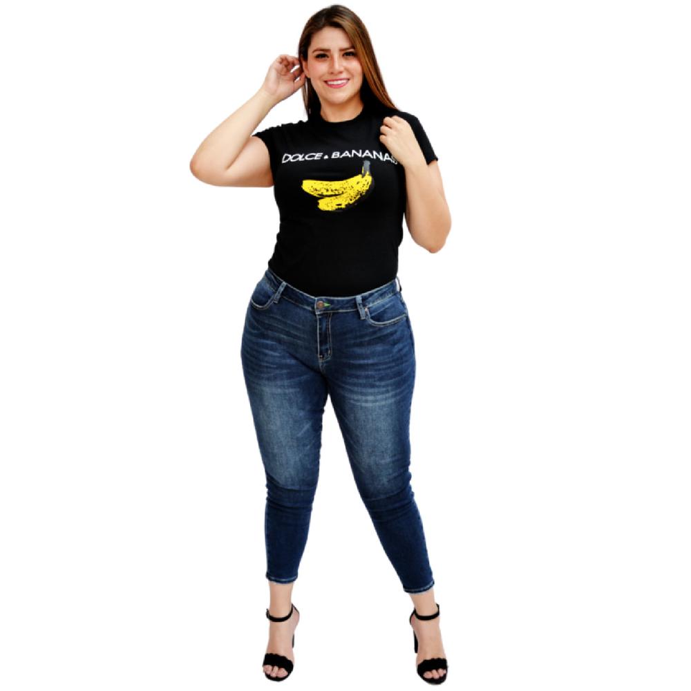 Foto 6 pulgar | Playera Roman Fashion 9001-17 color Negro Tallas Extras