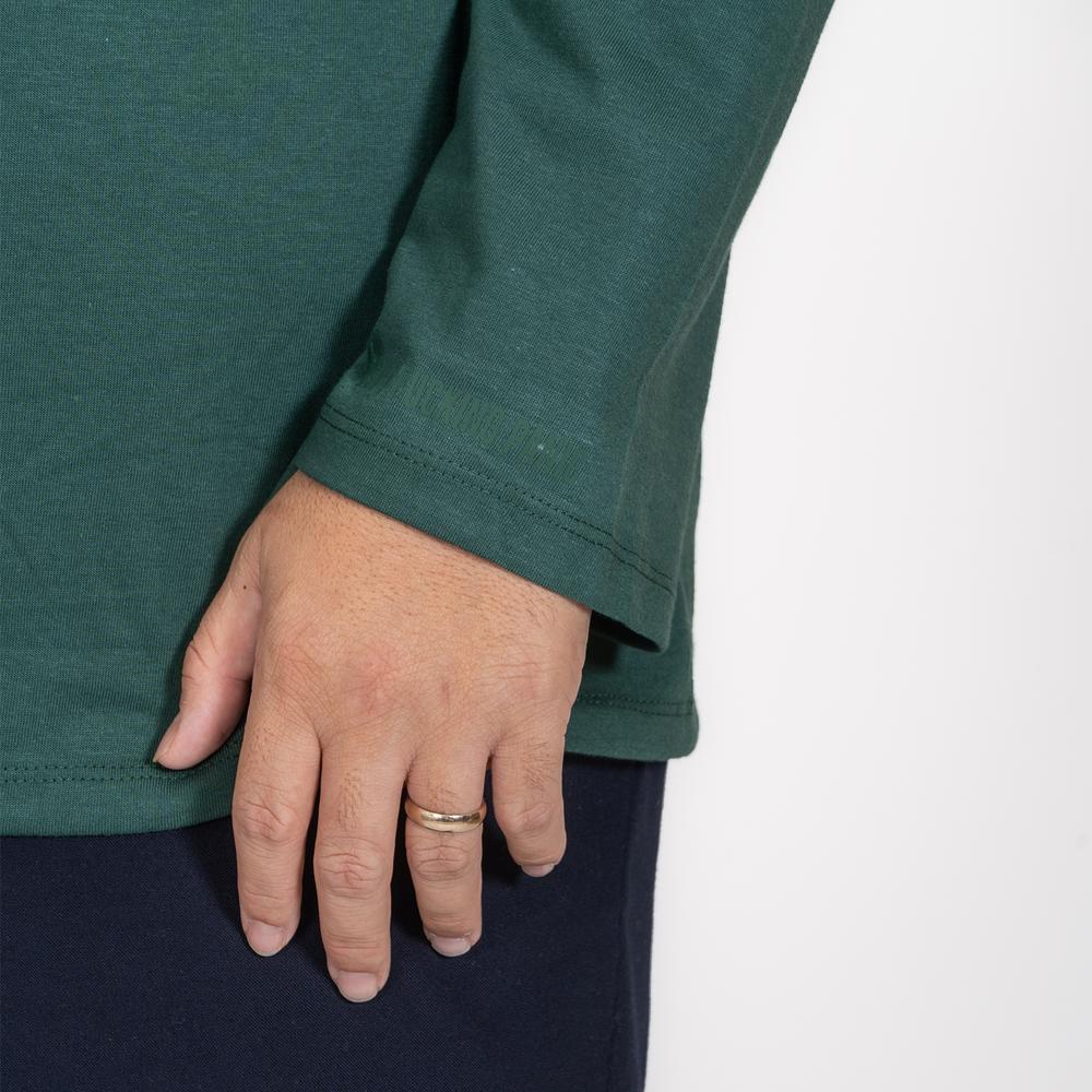 Foto 4 pulgar | Playera Manga Larga Love My Fit color Verde