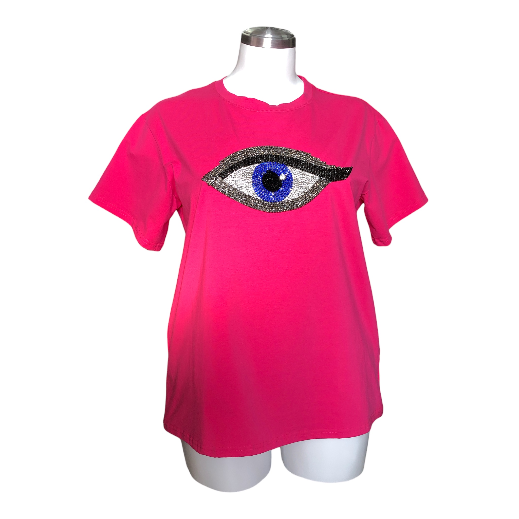 Foto 3 pulgar | Playera Manga Corta Ojo Curvy Lc