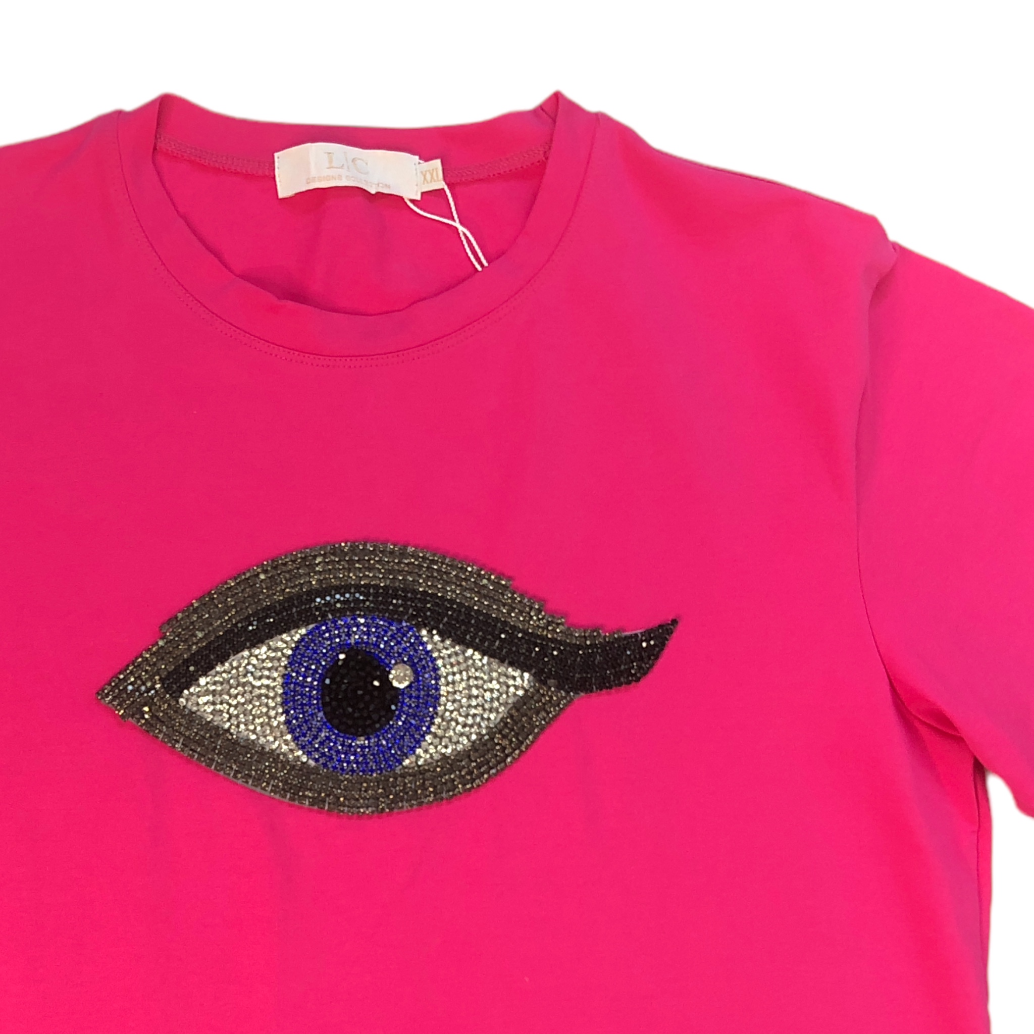 Foto 5 pulgar | Playera Manga Corta Ojo Curvy Lc