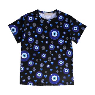 Foto 1 | Playera Ojo Turco Black Curvy Lc