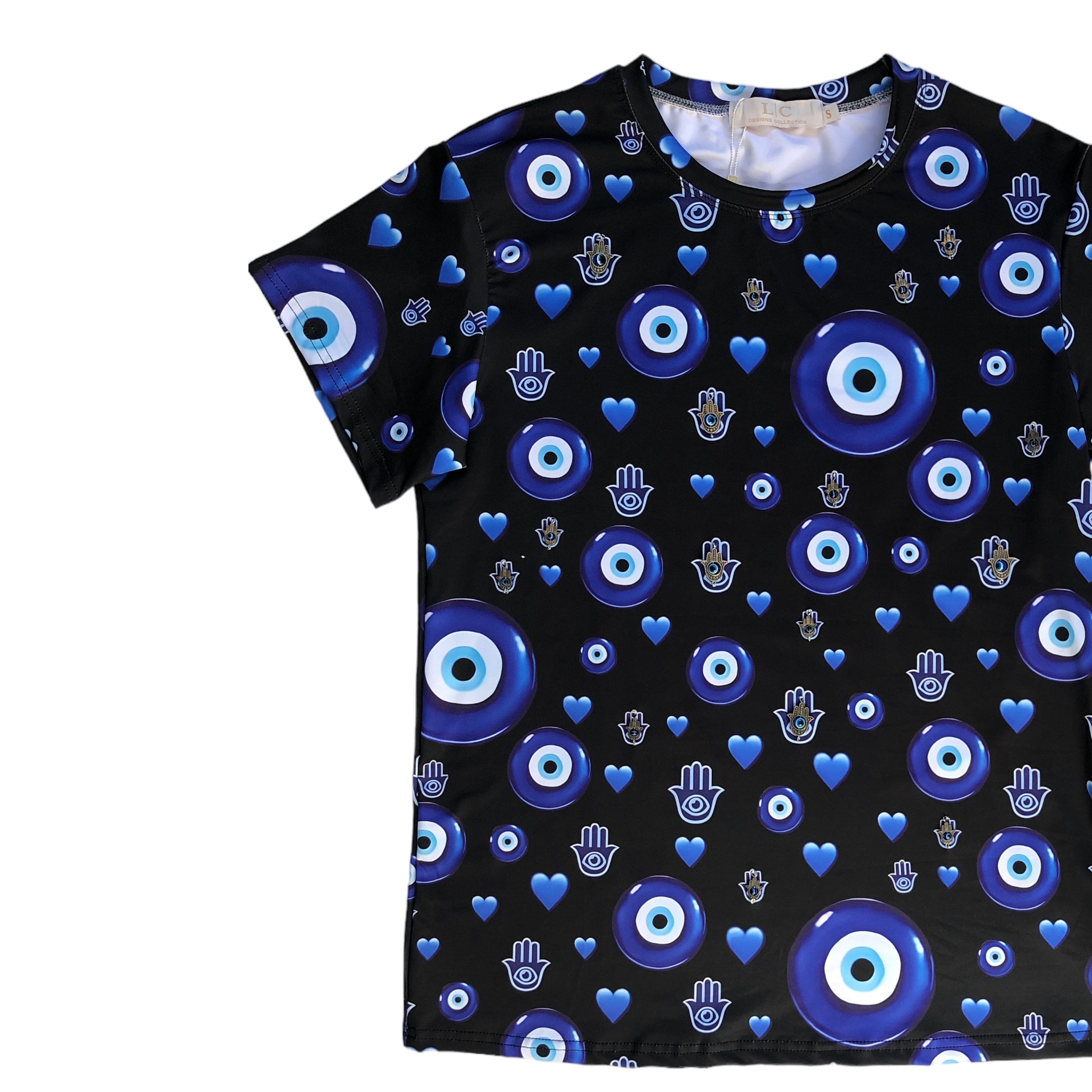 Foto 3 pulgar | Playera Ojo Turco Black Curvy Lc