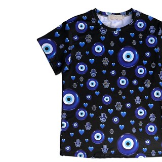 Foto 2 | Playera Ojo Turco Black Curvy Lc