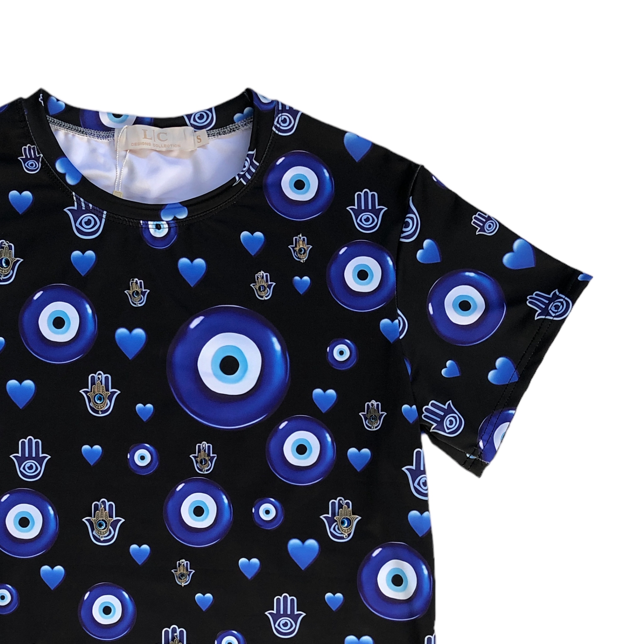 Foto 5 pulgar | Playera Ojo Turco Black Curvy Lc