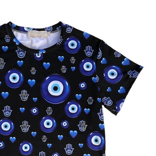 Foto 4 | Playera Ojo Turco Black Curvy Lc