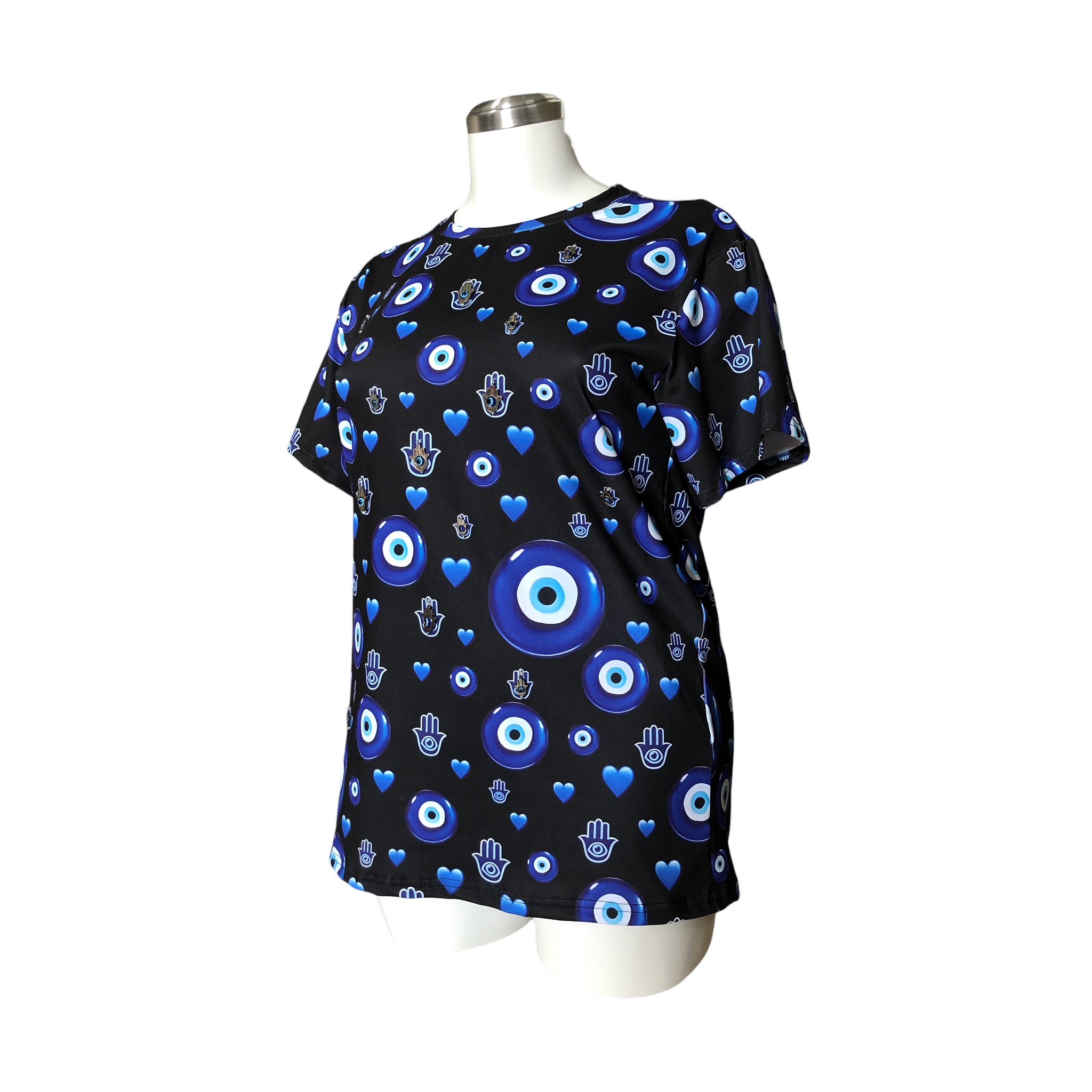 Foto 9 pulgar | Playera Ojo Turco Black Curvy Lc