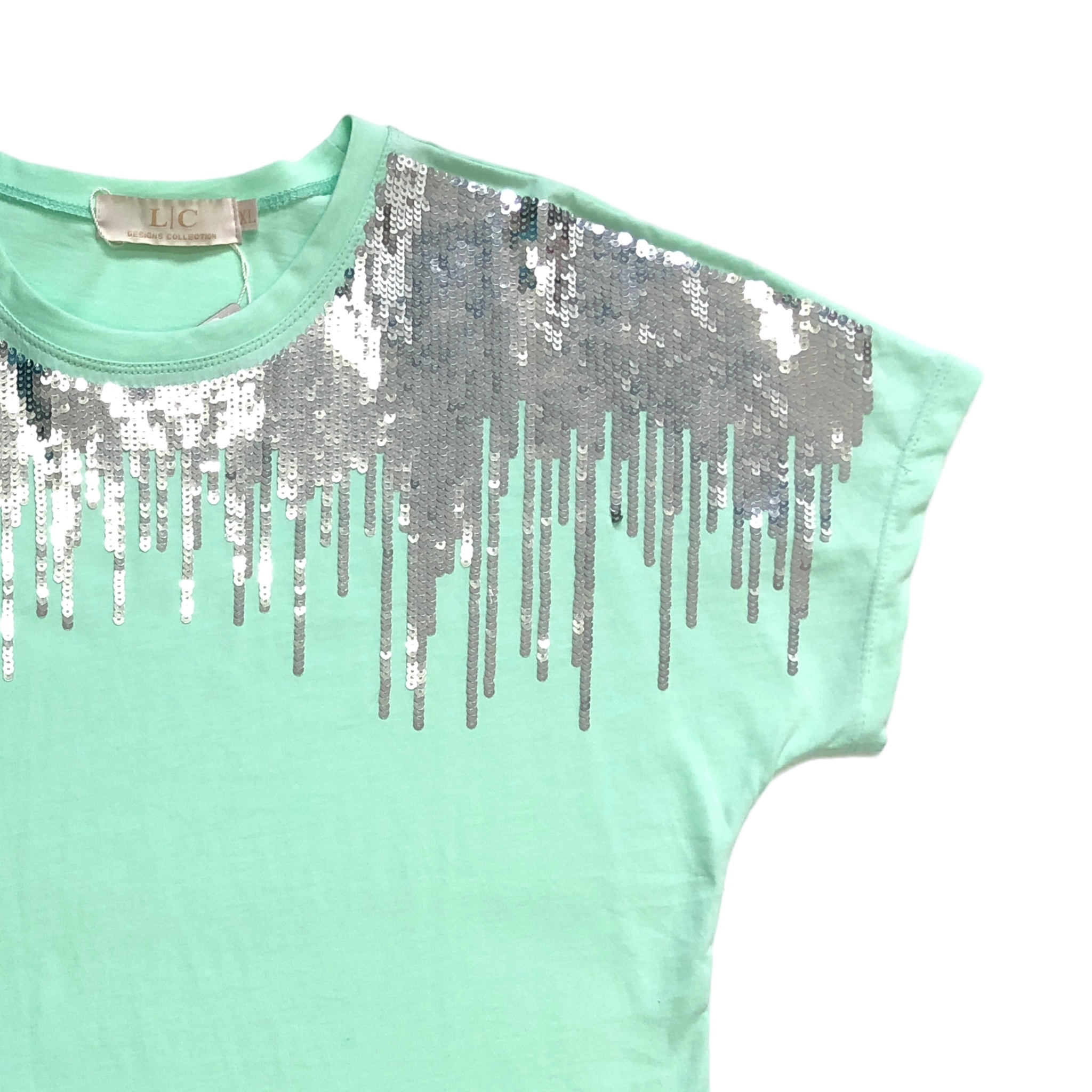 Foto 2 | Playera Curvy con Lentejuela Lc para Mujer