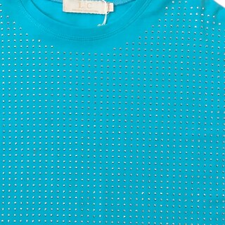 Foto 5 | Playera Azul Curvy con Pedrería LC