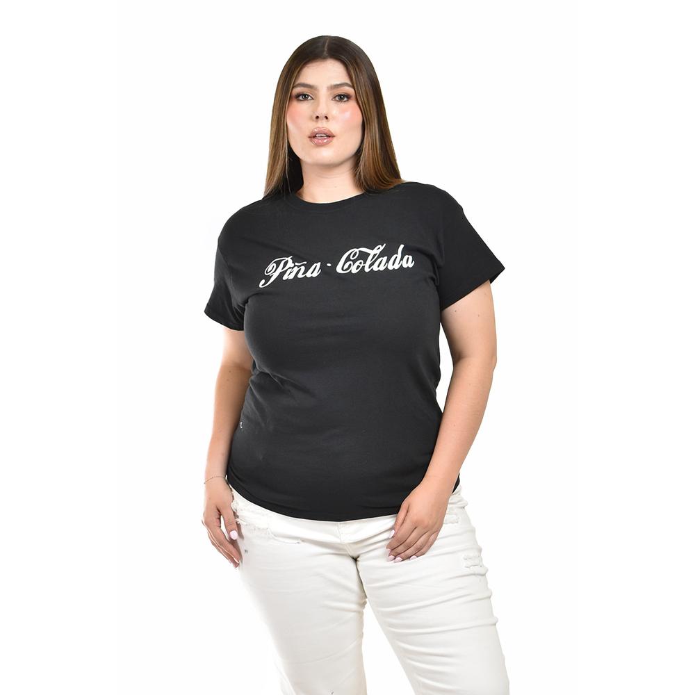 Foto 2 pulgar | Playera Estampada Roman Fashion Negra para Mujer