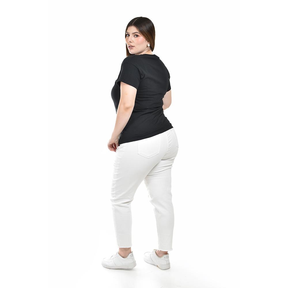 Foto 4 pulgar | Playera Estampada Roman Fashion Negra para Mujer