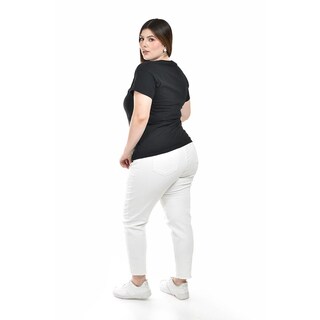Foto 3 | Playera Estampada Roman Fashion Negra para Mujer