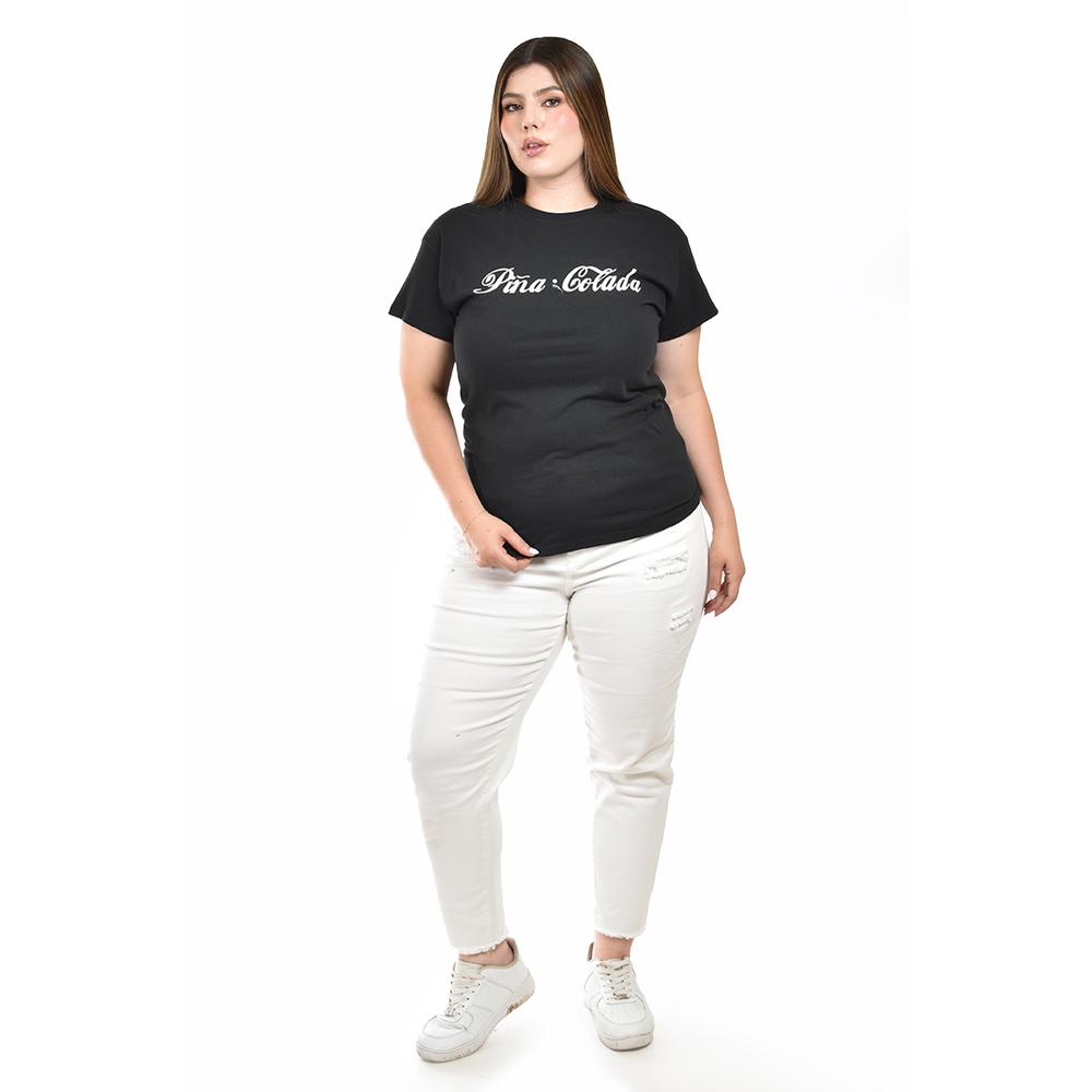 Foto 5 pulgar | Playera Estampada Roman Fashion Negra para Mujer
