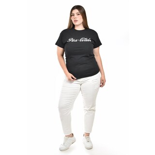 Foto 4 | Playera Estampada Roman Fashion Negra para Mujer