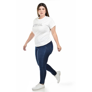 Foto 2 | Playera Estampada Roman Fashion Blanca para Mujer