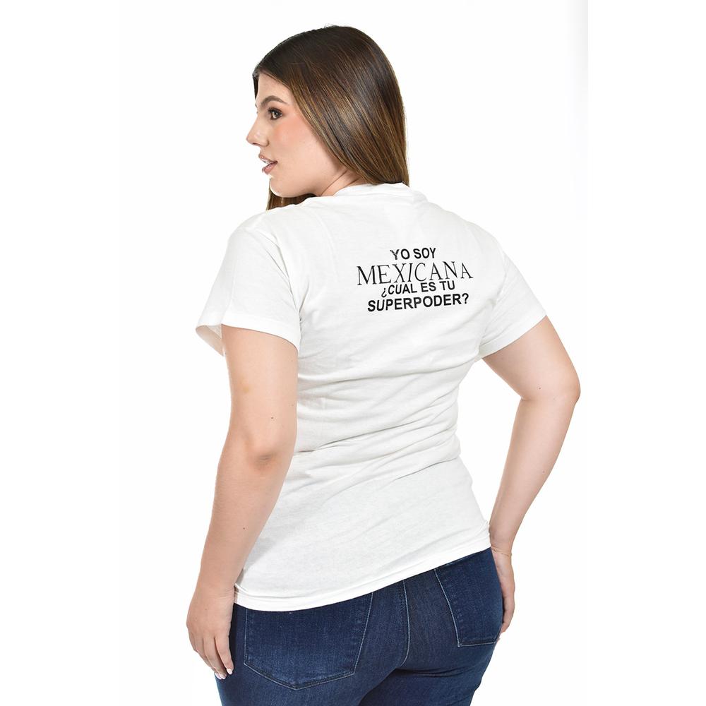 Foto 4 pulgar | Playera Estampada Roman Fashion Blanca para Mujer