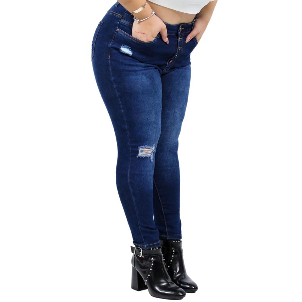 Jeans Skinny Con Strech tallas Extras 568 color Azul $899