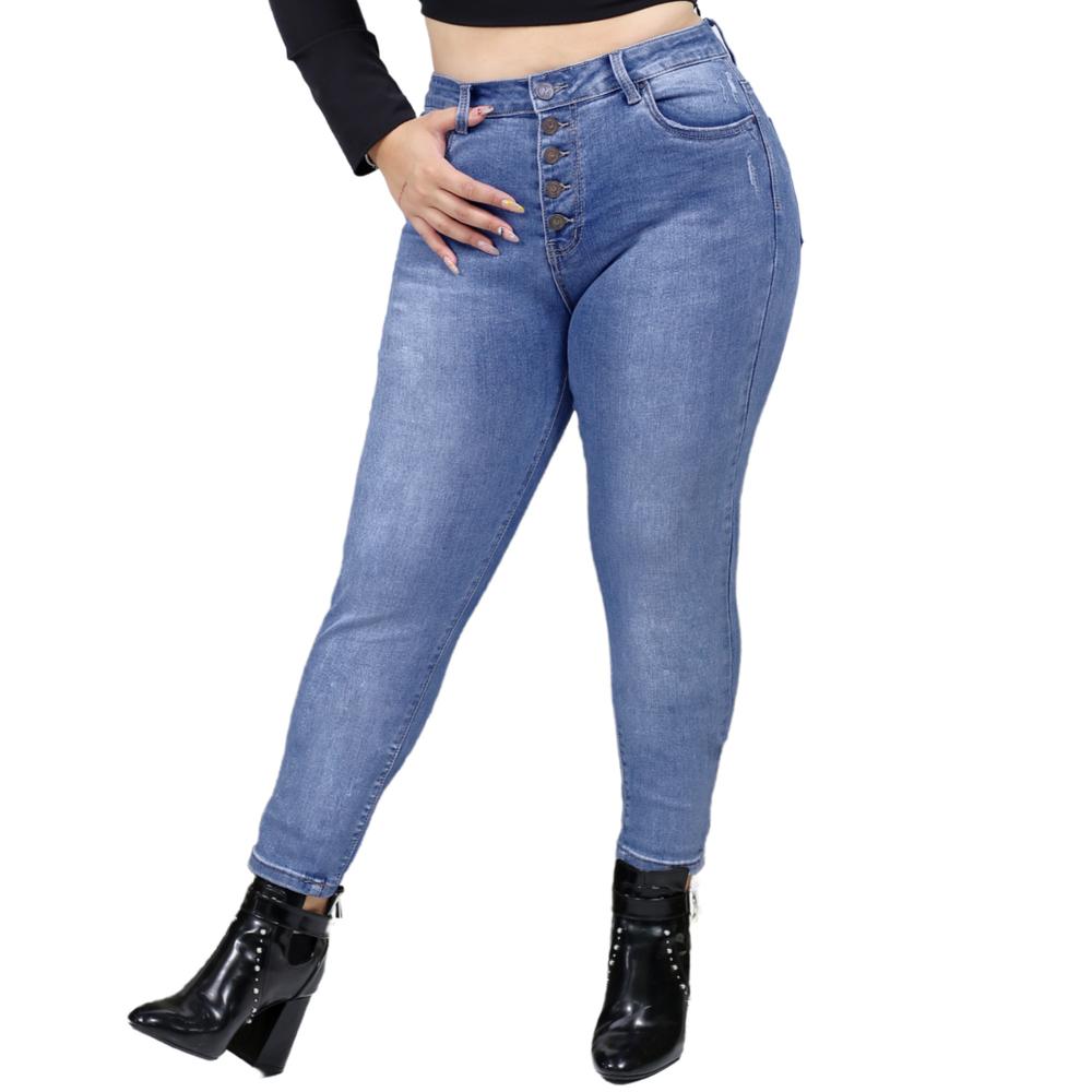 Foto 2 pulgar | Jeans Skinny Con Strech-tallas Extras 1879 color Azul