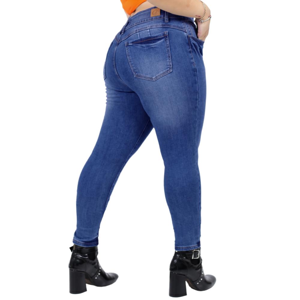 Foto 3 pulgar | Jeans Skinny Con Strech-tallas Extras 1874 color Azul