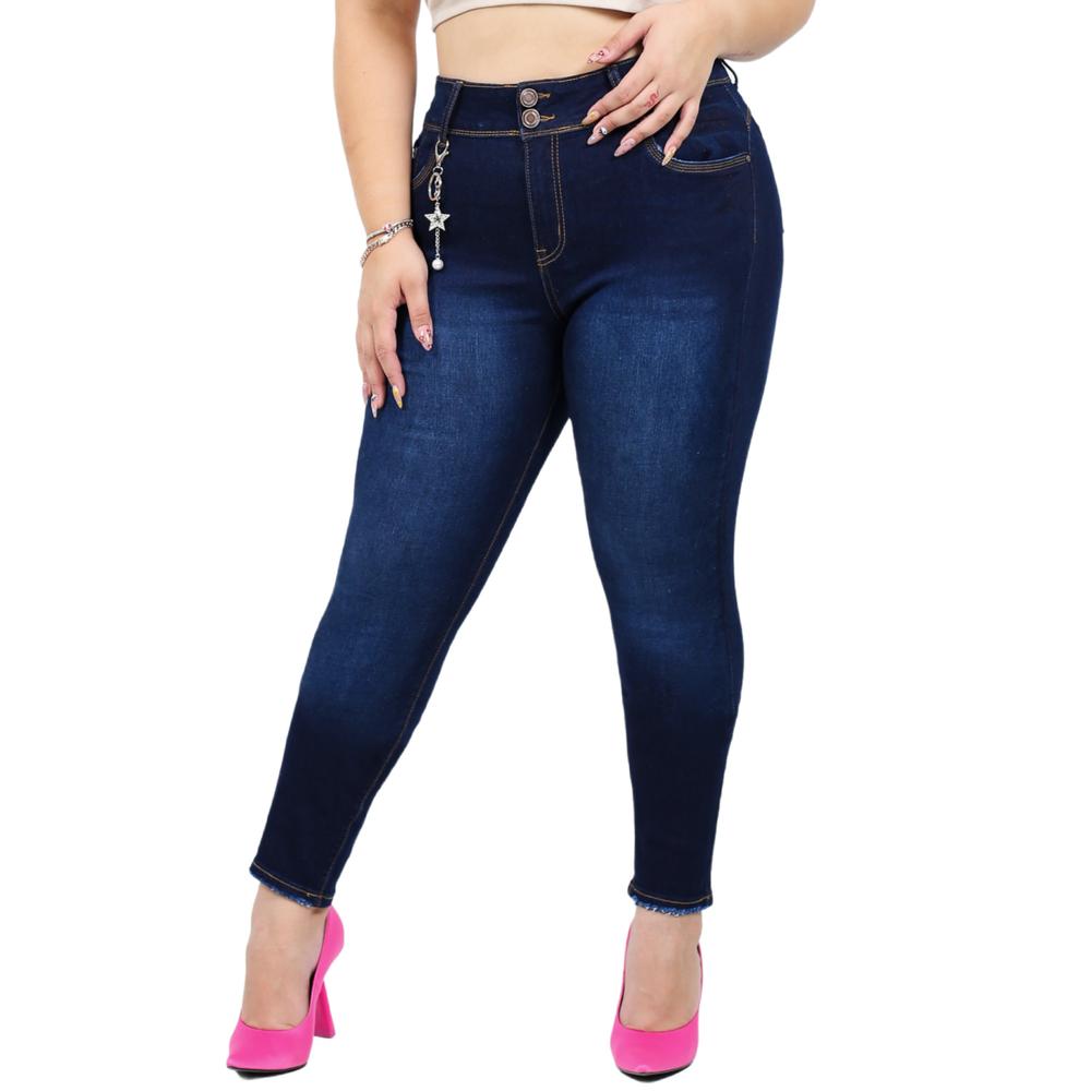 Foto 2 pulgar | Jeans Skinny Con Strech-tallas Extras 563 color Azul Oscuro