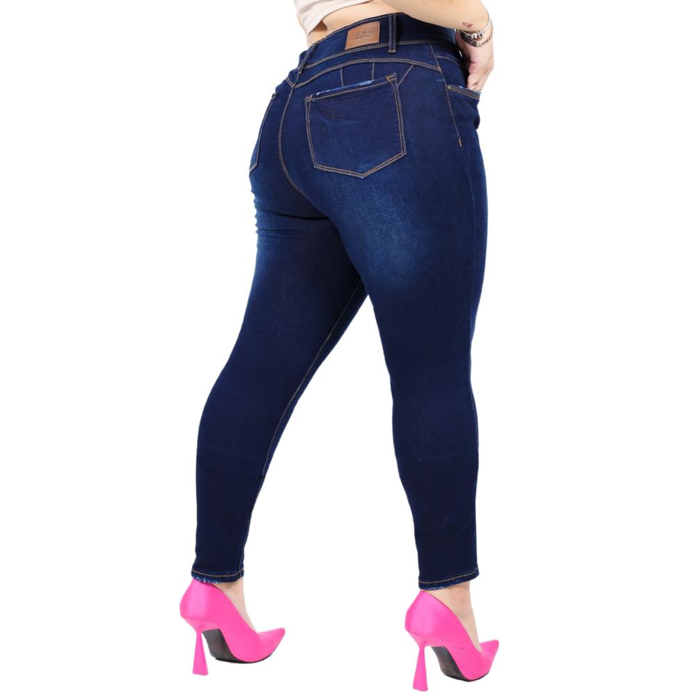 Foto 3 pulgar | Jeans Skinny Con Strech-tallas Extras 563 color Azul Oscuro