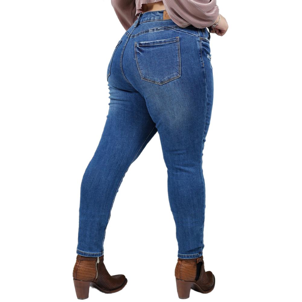 Foto 3 pulgar | Jeans Skinny Con Strech-tallas Extras 1881 color Azul